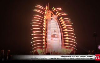 vidéo mapping dubai par VLS au Burj al Arab