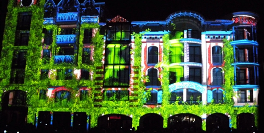 Mapping vidéo sur batiment