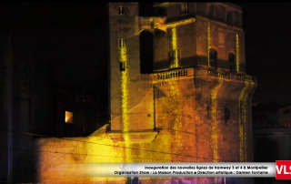 projection de grande image sur tour a montpellier