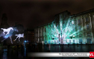projection grande image sur bâtiment a Lyon