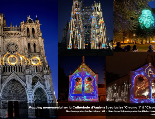 Mapping monumental sur la Cathédrale d’Amiens Spectacles “Chroma” & “Chroma 2” – Spectre Lab 2022