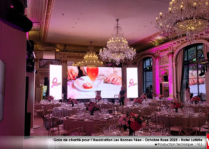 2023 Gala de charité Association Les Bonnes Fées Octobre Rose - Hotel Lutétia -Mur LED Design Light Son Syva