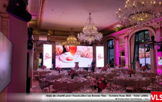 2023 Gala de charité Association Les Bonnes Fées Octobre Rose - Hotel Lutétia -Mur LED Design Light Son Syva