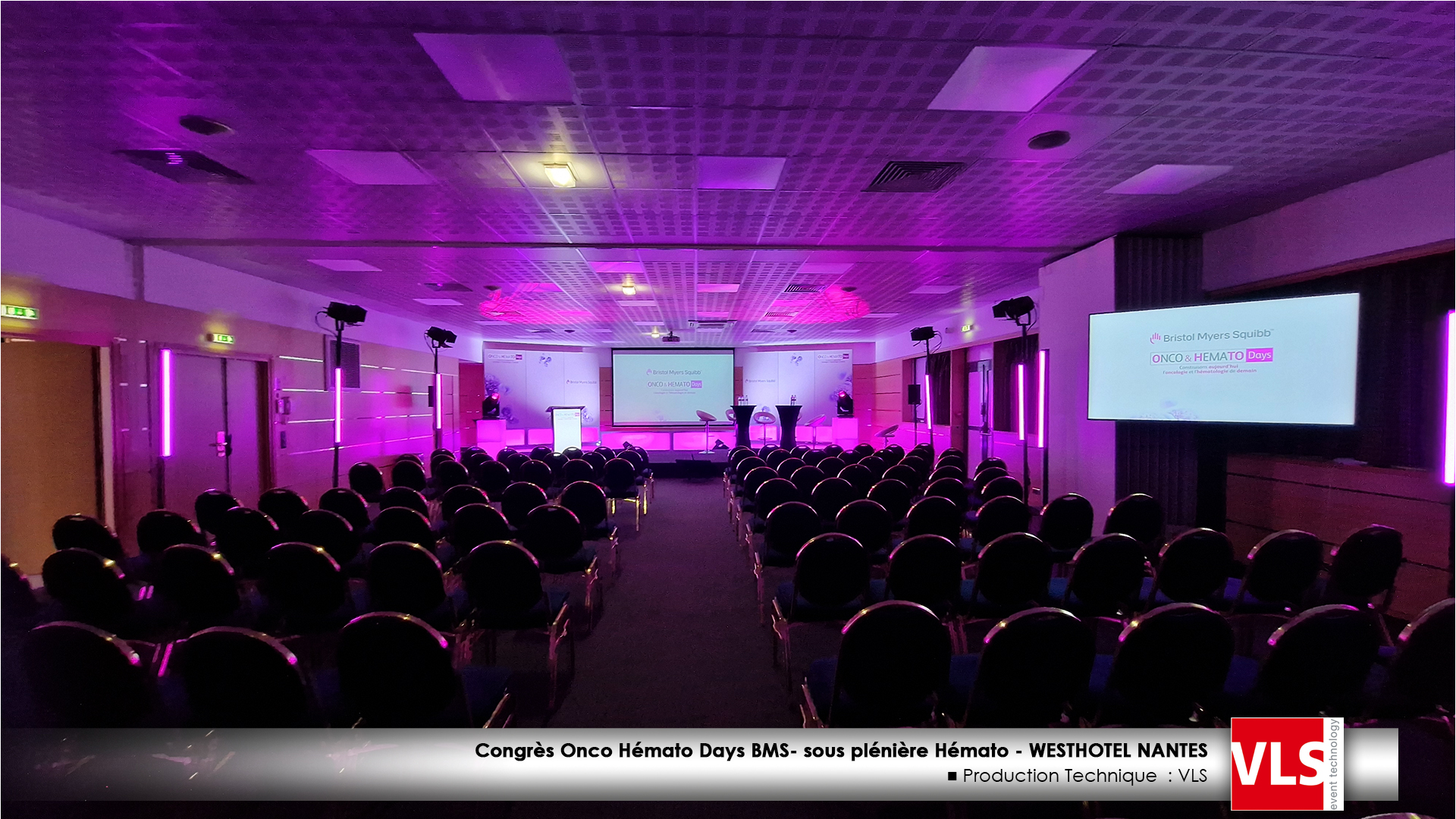 2023-congres-Onco-Hemato-Days-West-Hotel-de-Nantes-BMS-Production technique audiovisuel & décor VLS stand decoscratch tube titan astera